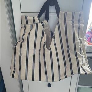 A New Day Black and Cream Striped Tote